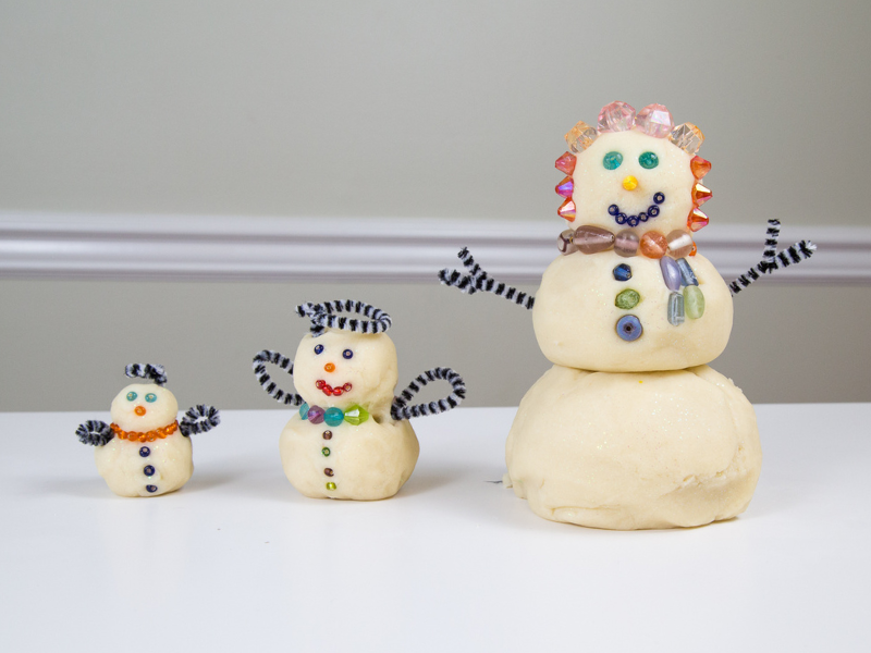 playdough snowmen