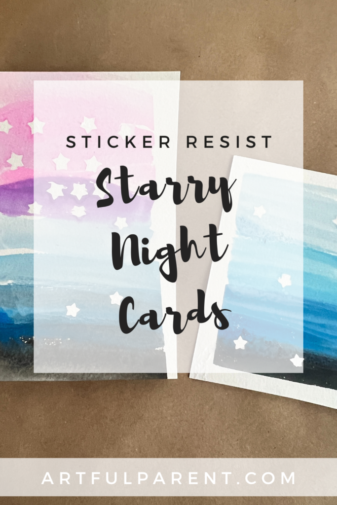 sticker resist art cards_ pin
