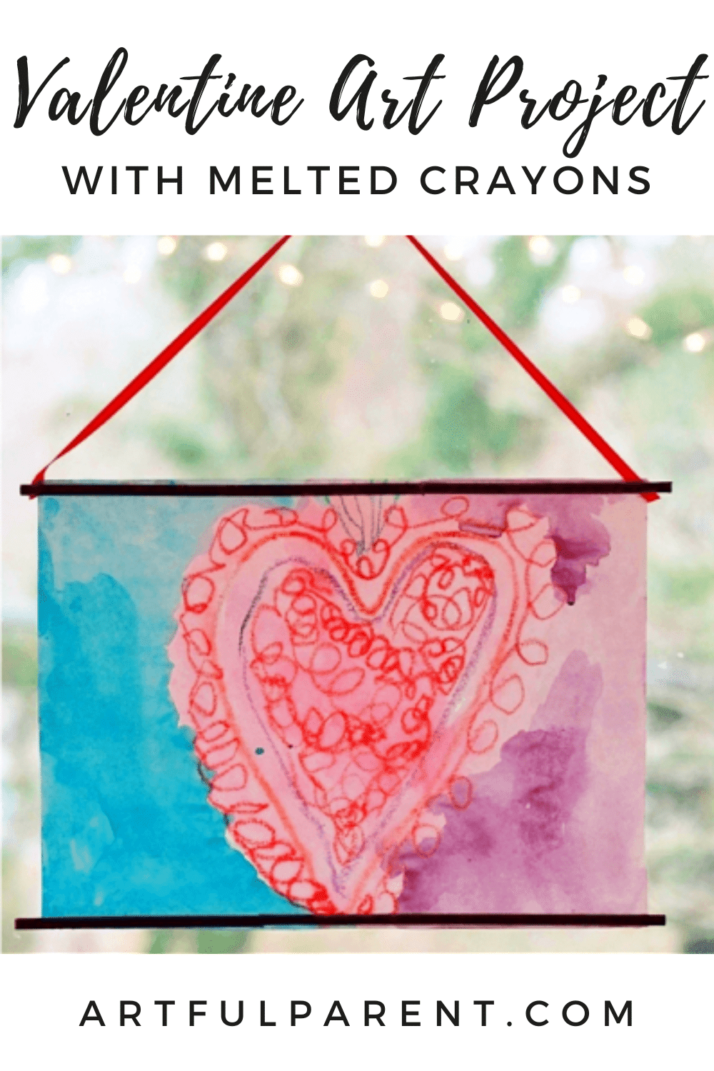 A Valentine Art Project with Melted Crayons