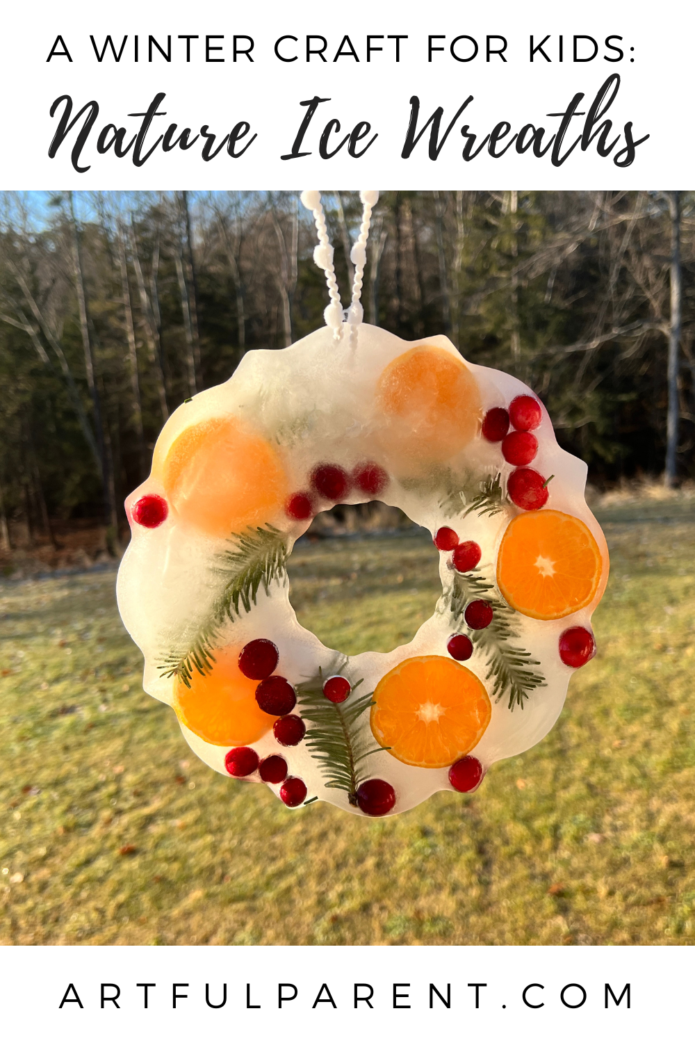 A Winter Craft for Kids: How to Make an Ice Wreath