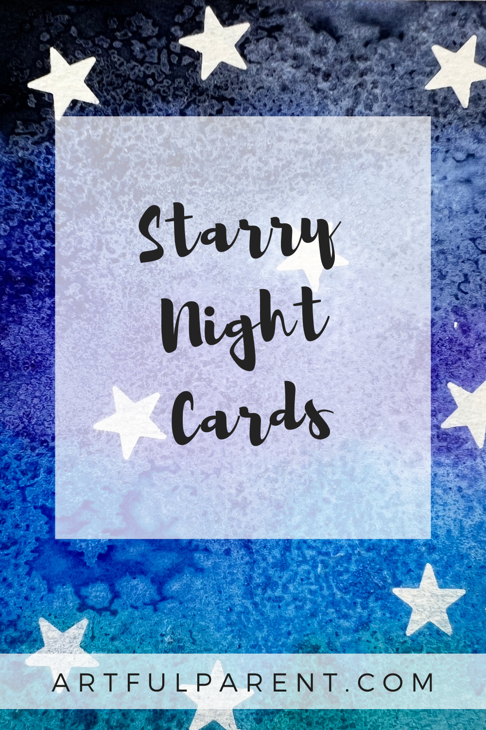 How to Make Starry Night Cards with Sticker Resist Art