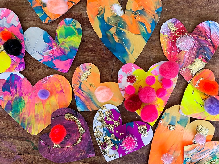 Cardboard DIY Valentines for Kids