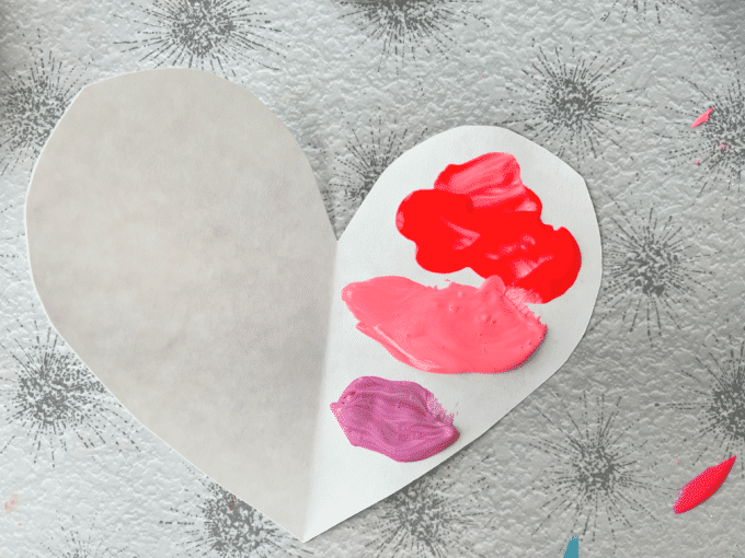 paint on paper heart