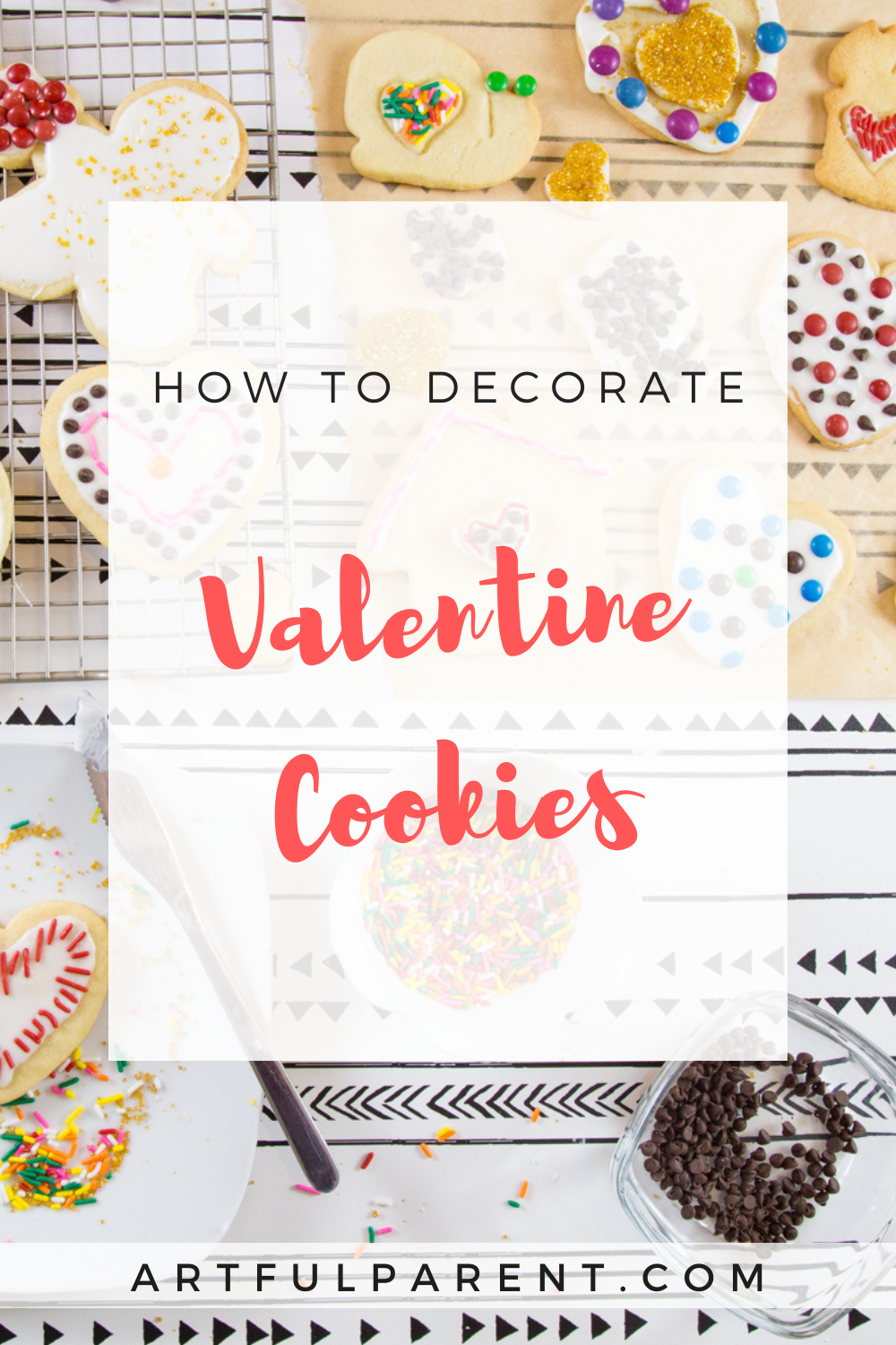 decorate valentine cookies pin