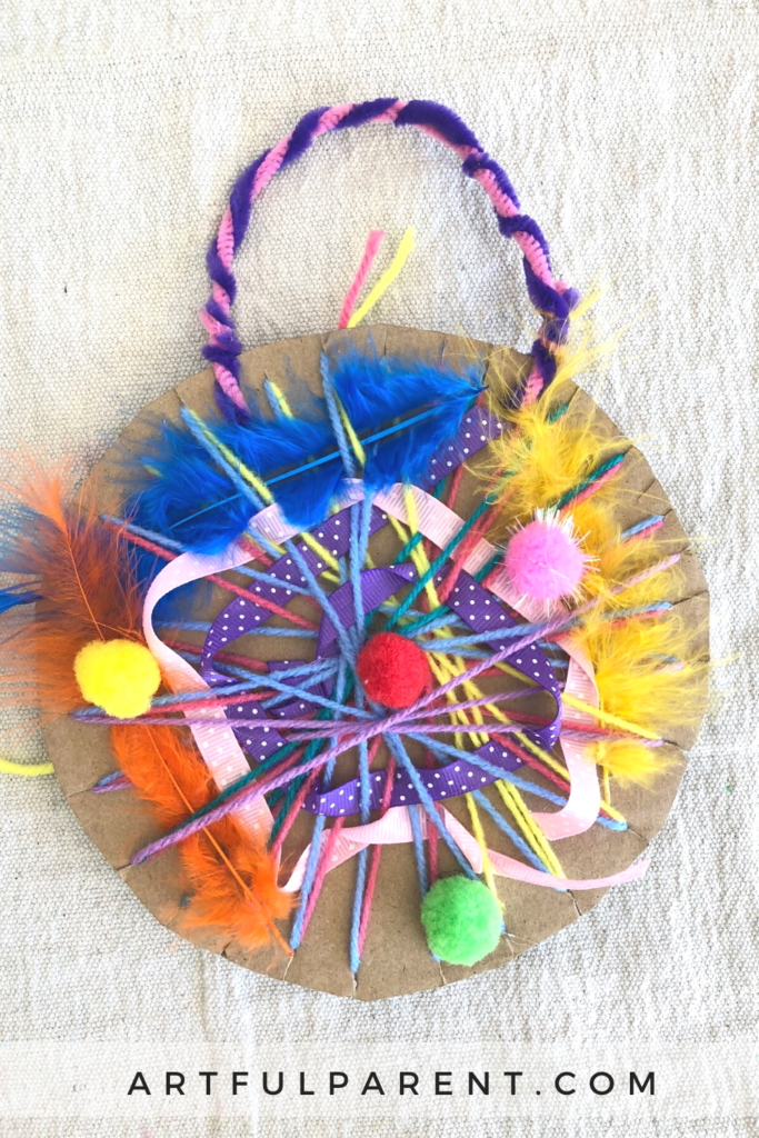 circular weavings for kids