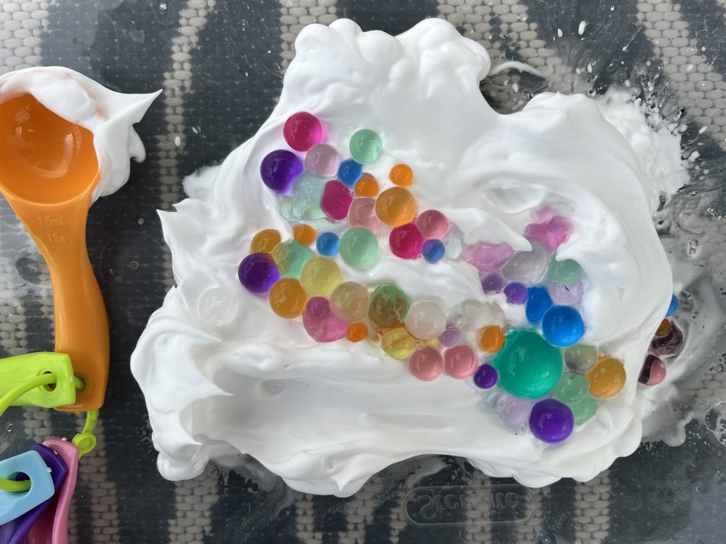 water beads in shaving cream