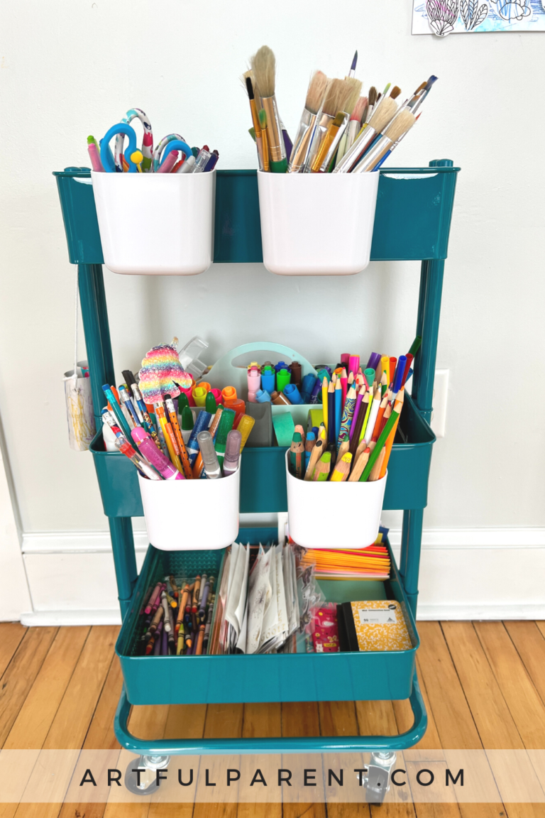 How to Set up an Art Cart for Kids