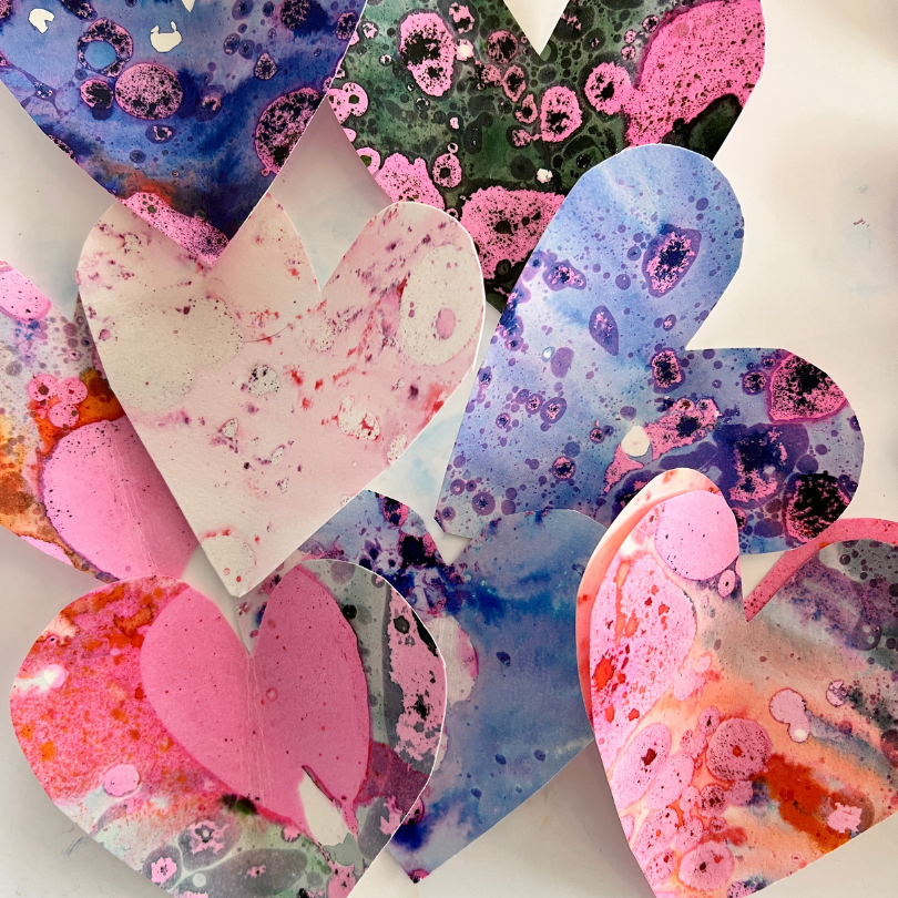 marbled hearts