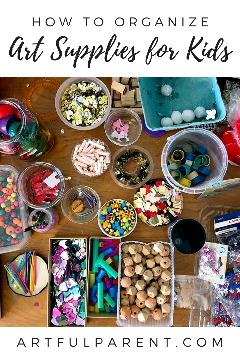 organize art supplies pinterest