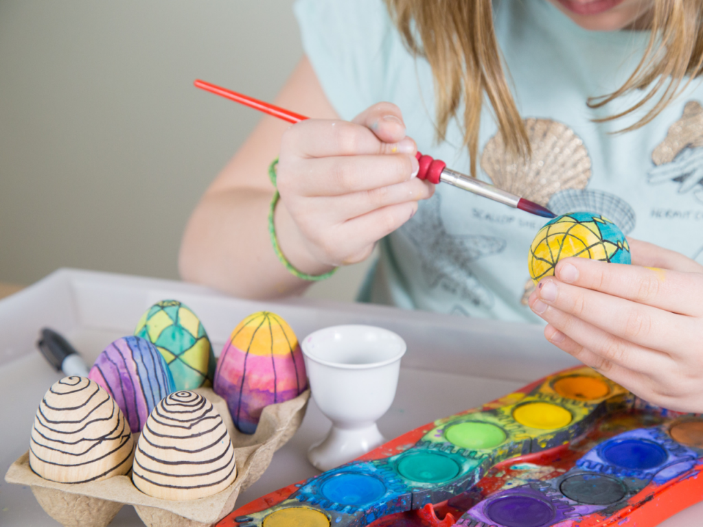 wooden easter eggs Easter Arts and Craft Ideas