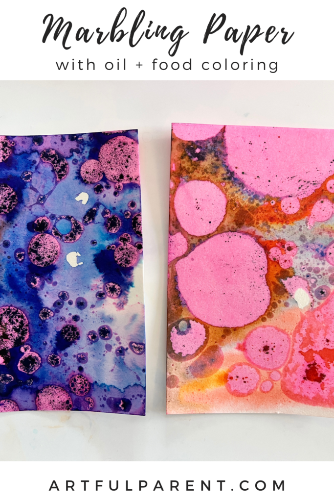 marbling paper with oil_pin
