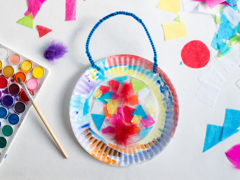 tissue paper suncatcher