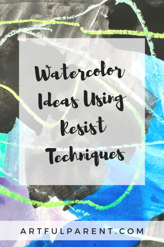 watercolor ideas using resist techniques pin