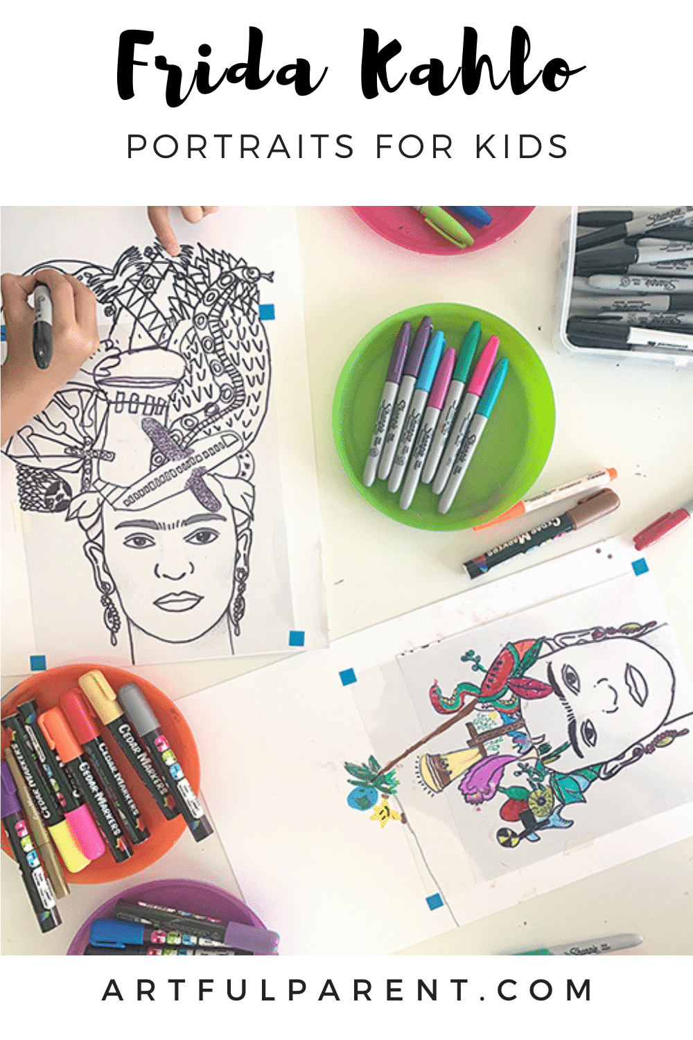 How to Make Frida Kahlo Portraits for Kids