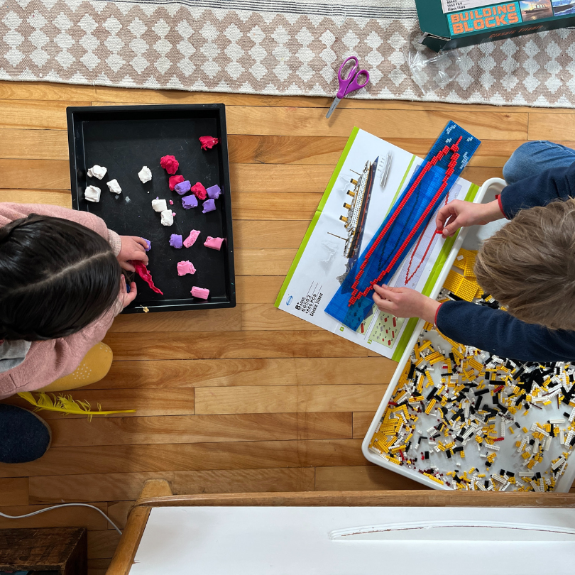 children playing on the floor