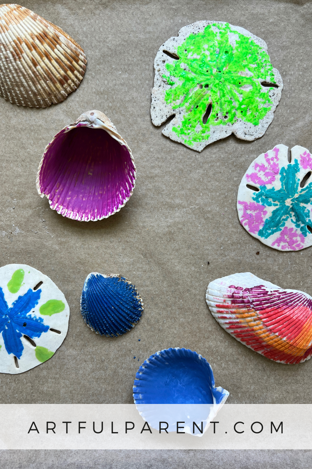 How to Make Colorful Seashell Art