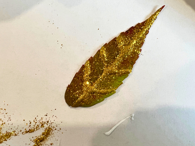 glitter leaf