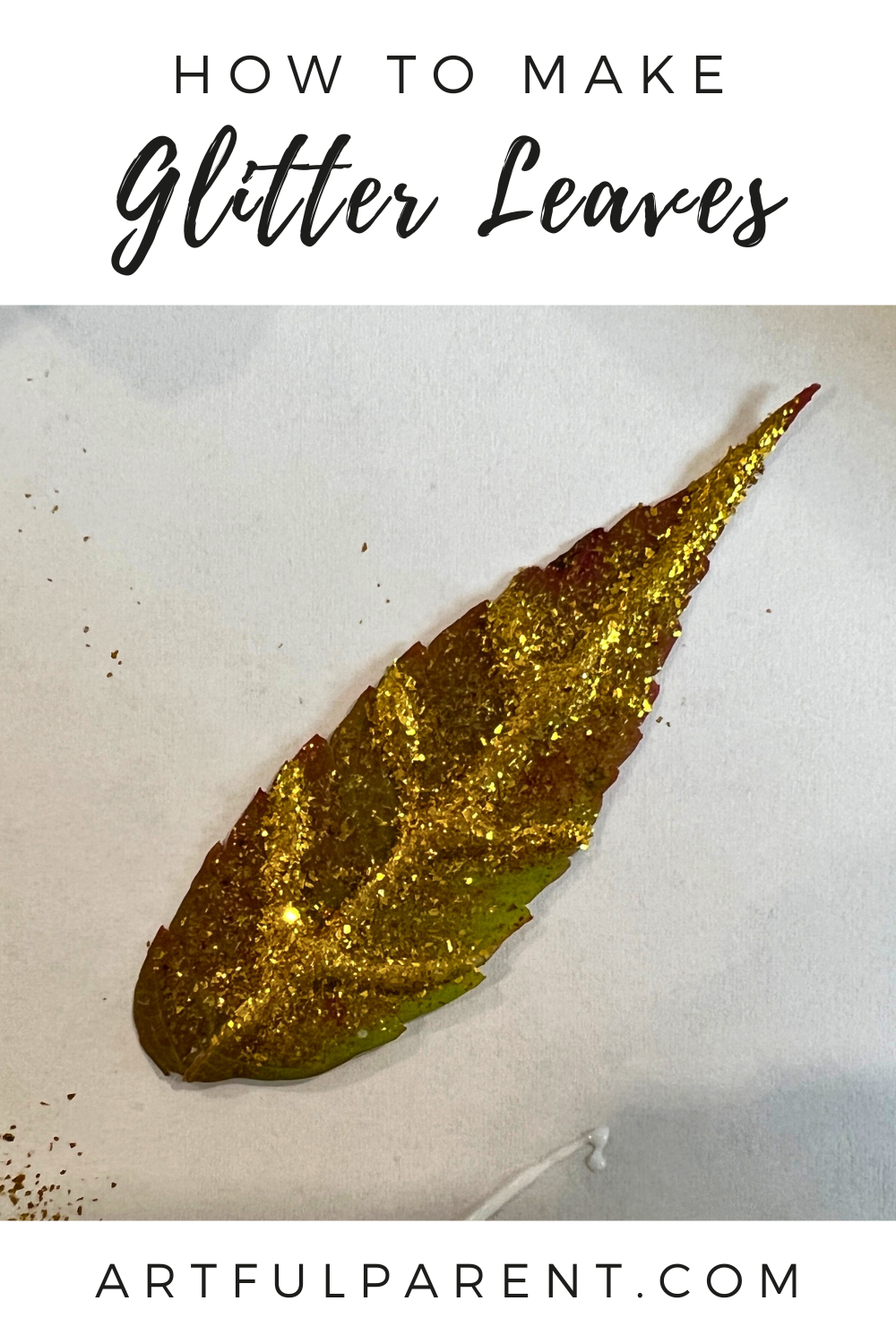 glitter leaves pinterest