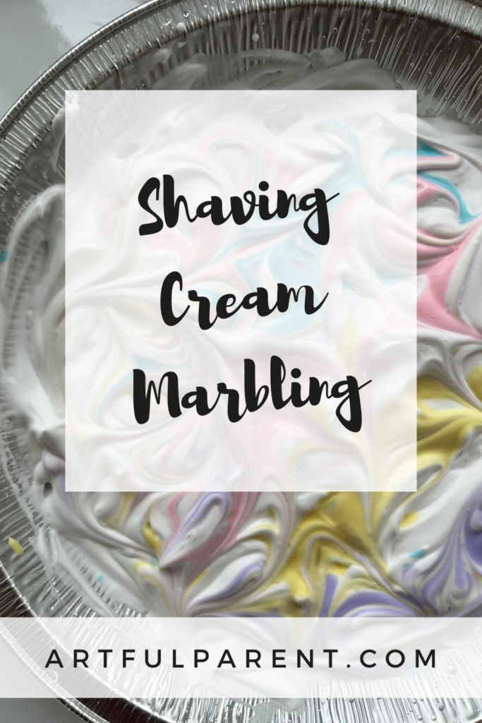 shaving cream marbling pin