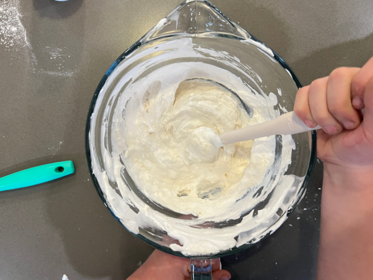 stirring puffy paint