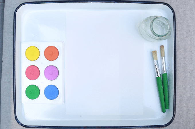 watercolor tray and paint pods