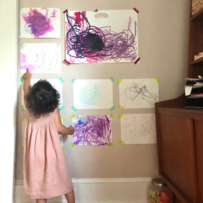 kids art arrangement