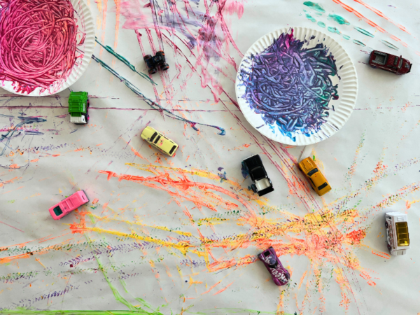 How to Paint with Cars: Easy Action Art for Kids