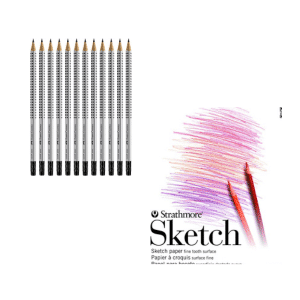 pencils and sketchpad