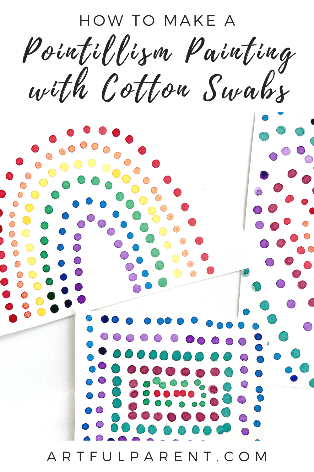 How to Do Pointillism Painting with Cotton Swabs