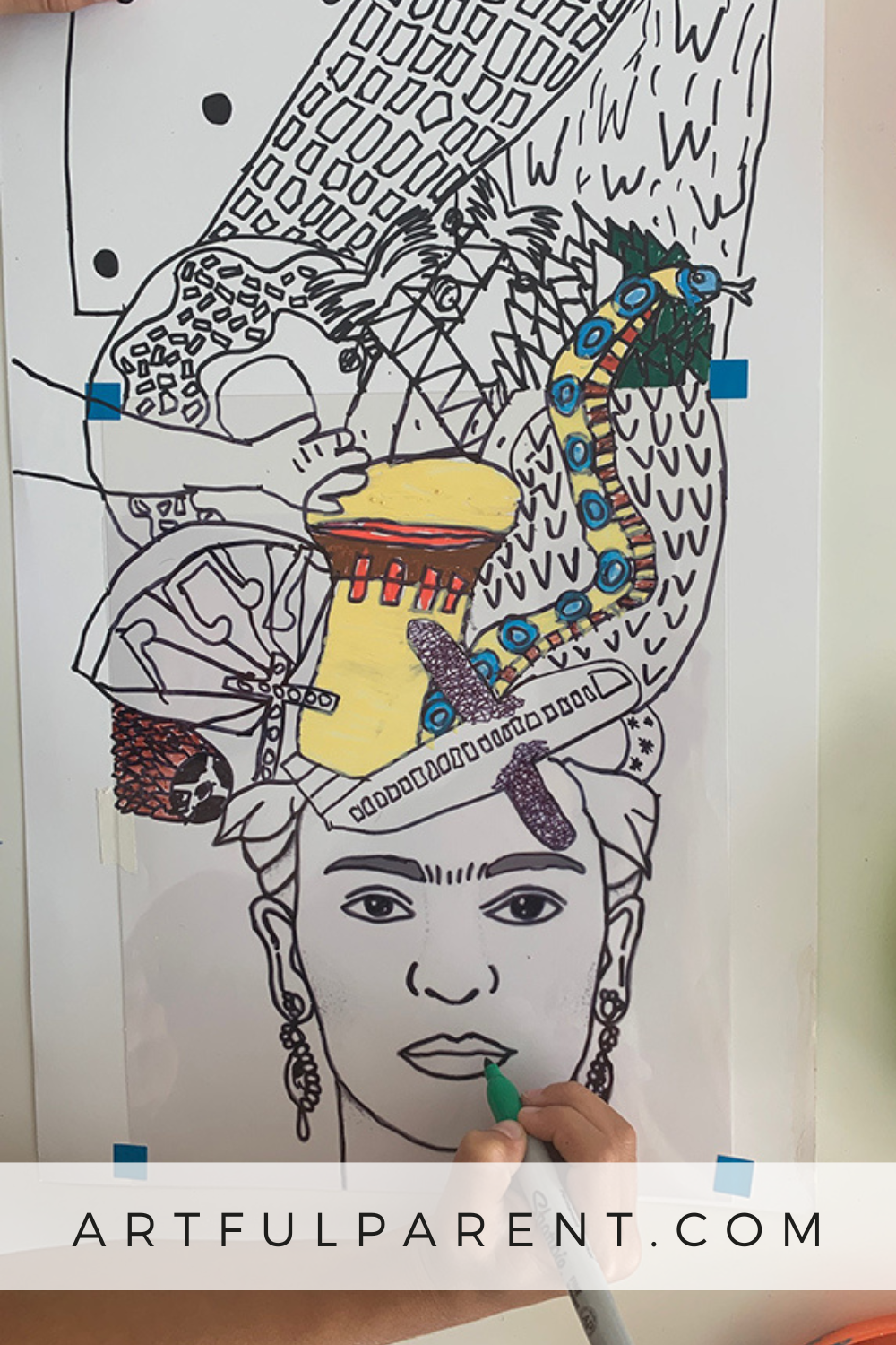 How to Make Frida Kahlo Portraits for Kids