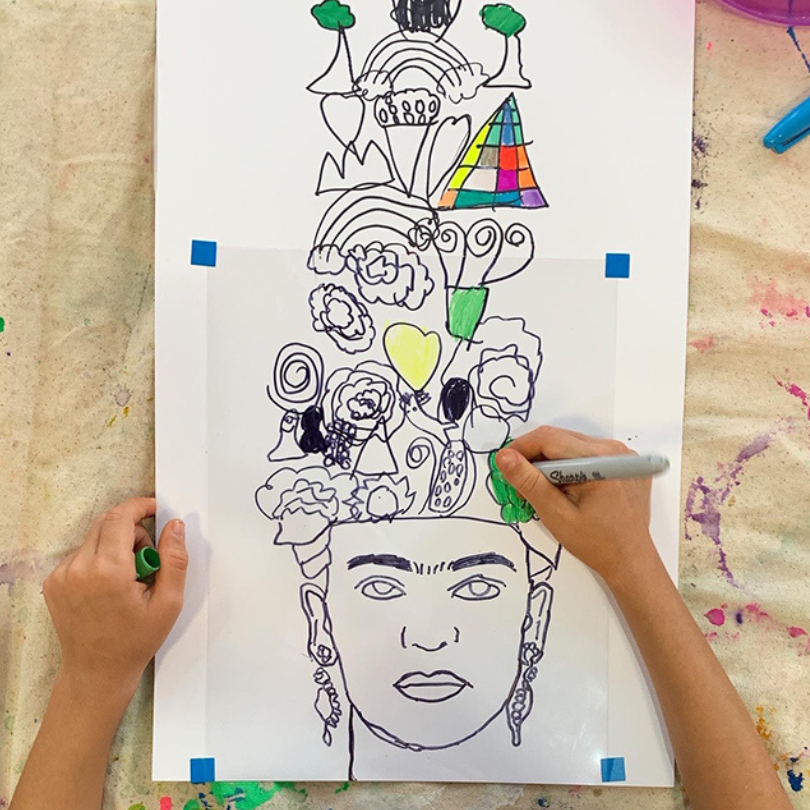 coloring frida headpiece