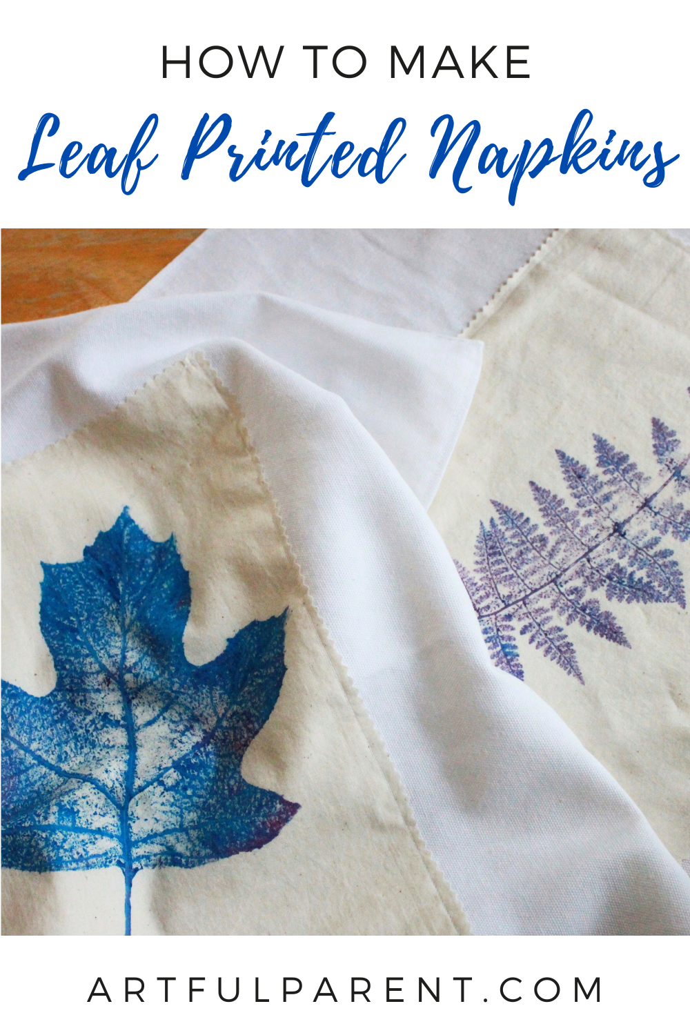 How to Print with Leaves on Cloth Napkins