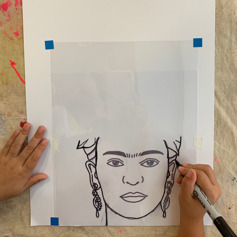 tracing frida's head