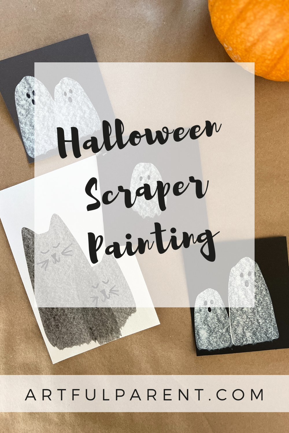 Halloween Scraper Painting for Kids