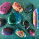 melted crayon rocks