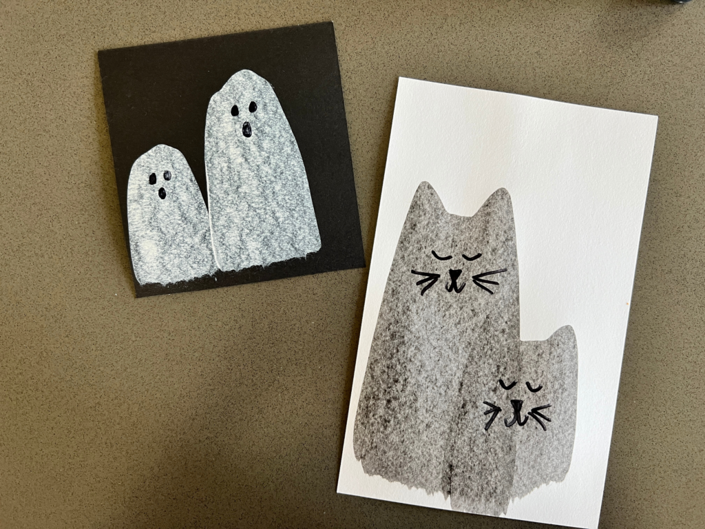 Halloween Scraper Painting for Kids