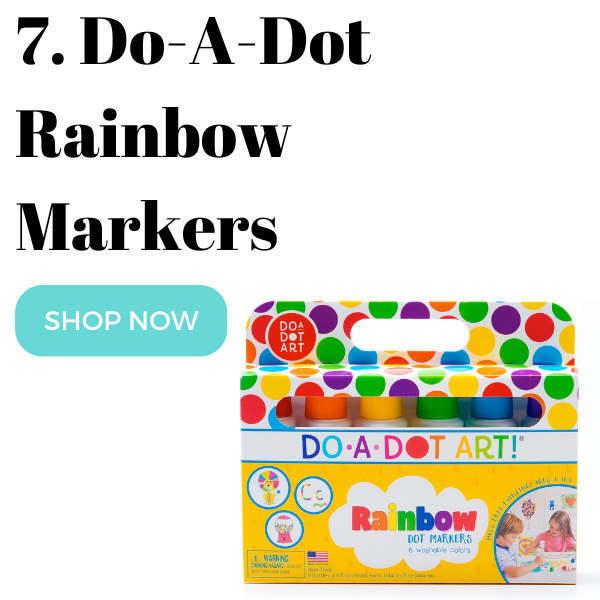 7. Dot-a-dot rainbow markers