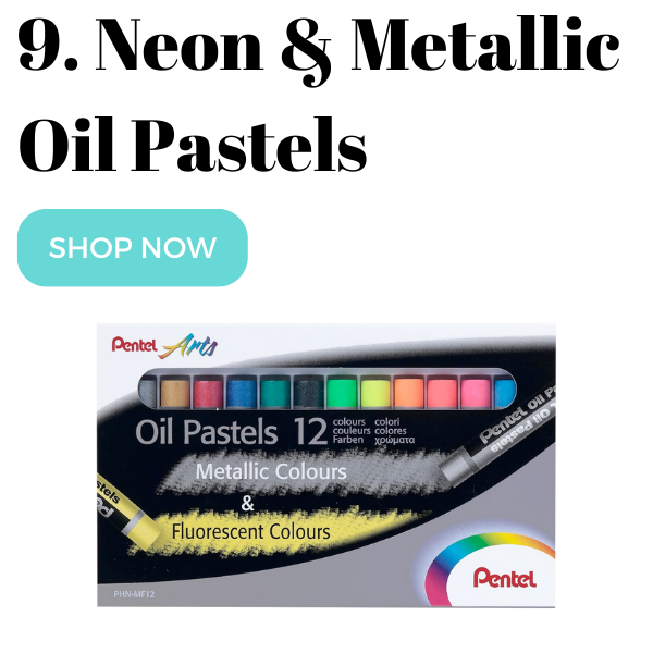 9. Neon and Metallic Oil Pastels