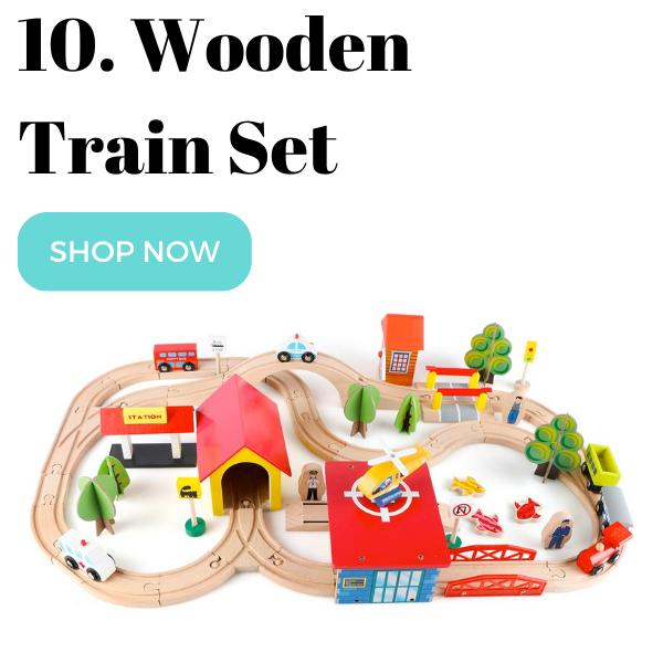 10. Wooden Train Set