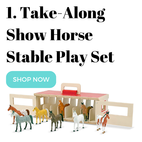1. Take along show horse stable play set