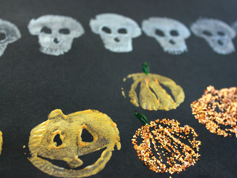 halloween potato prints