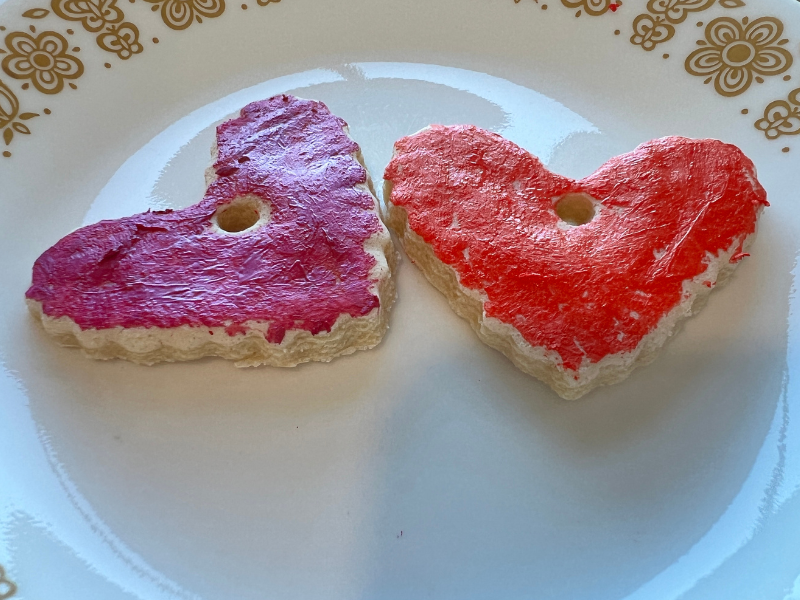 painted salt dough ornaments