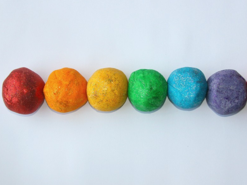 rainbow salt dough