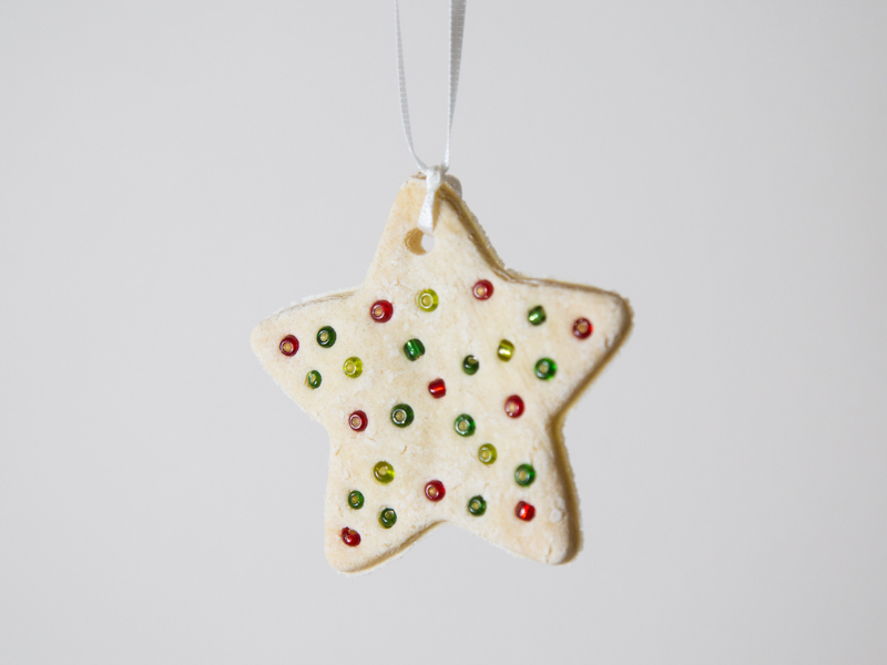 sparkly salt dough ornament