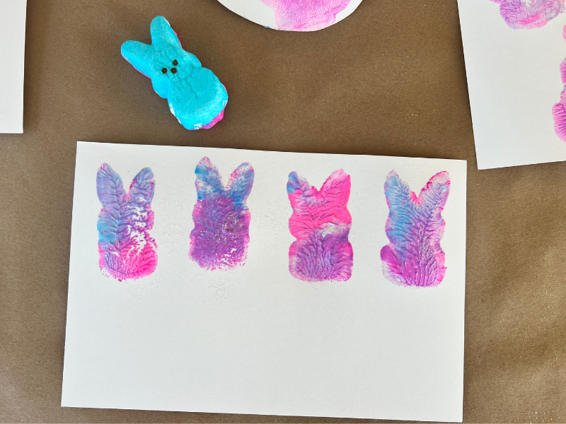 easter art painting with peeps featured