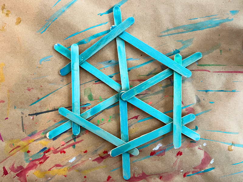 popsicle stick snowflakes