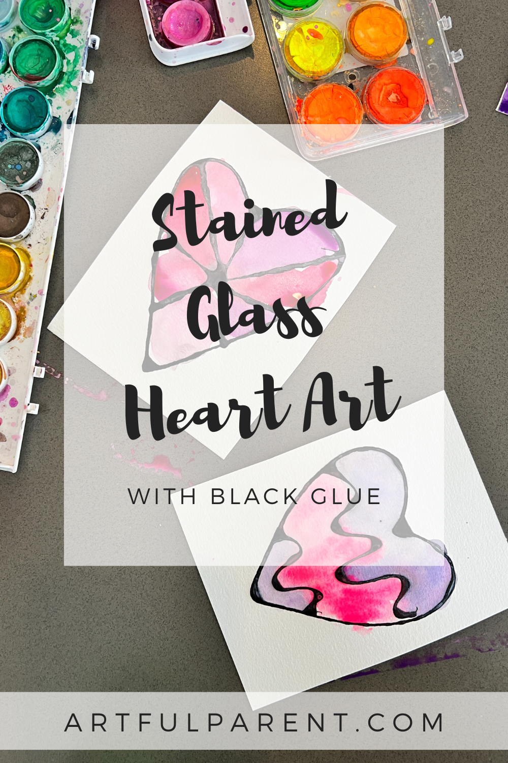 How to Make Stained-Glass Heart Art with Black Glue