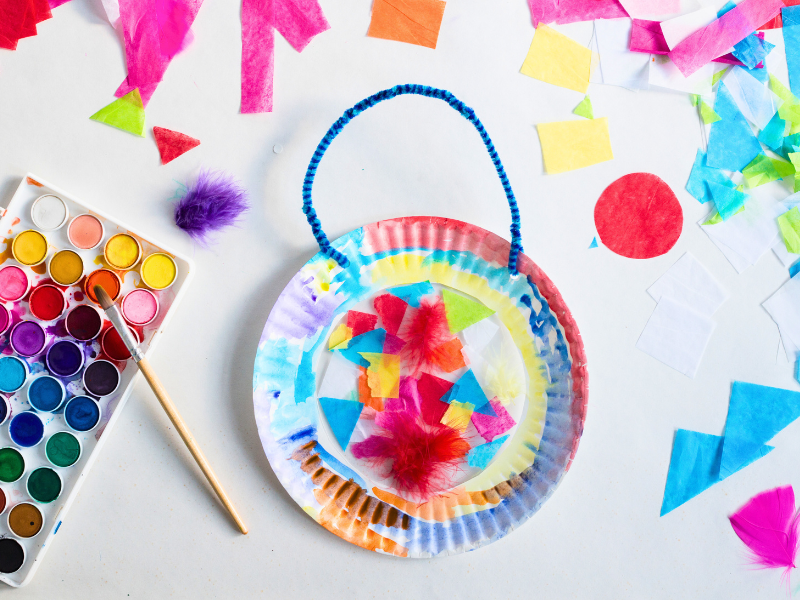 tissue paper suncatcher