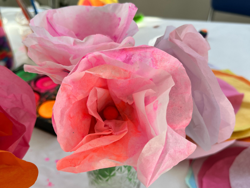 tissue paper flowers