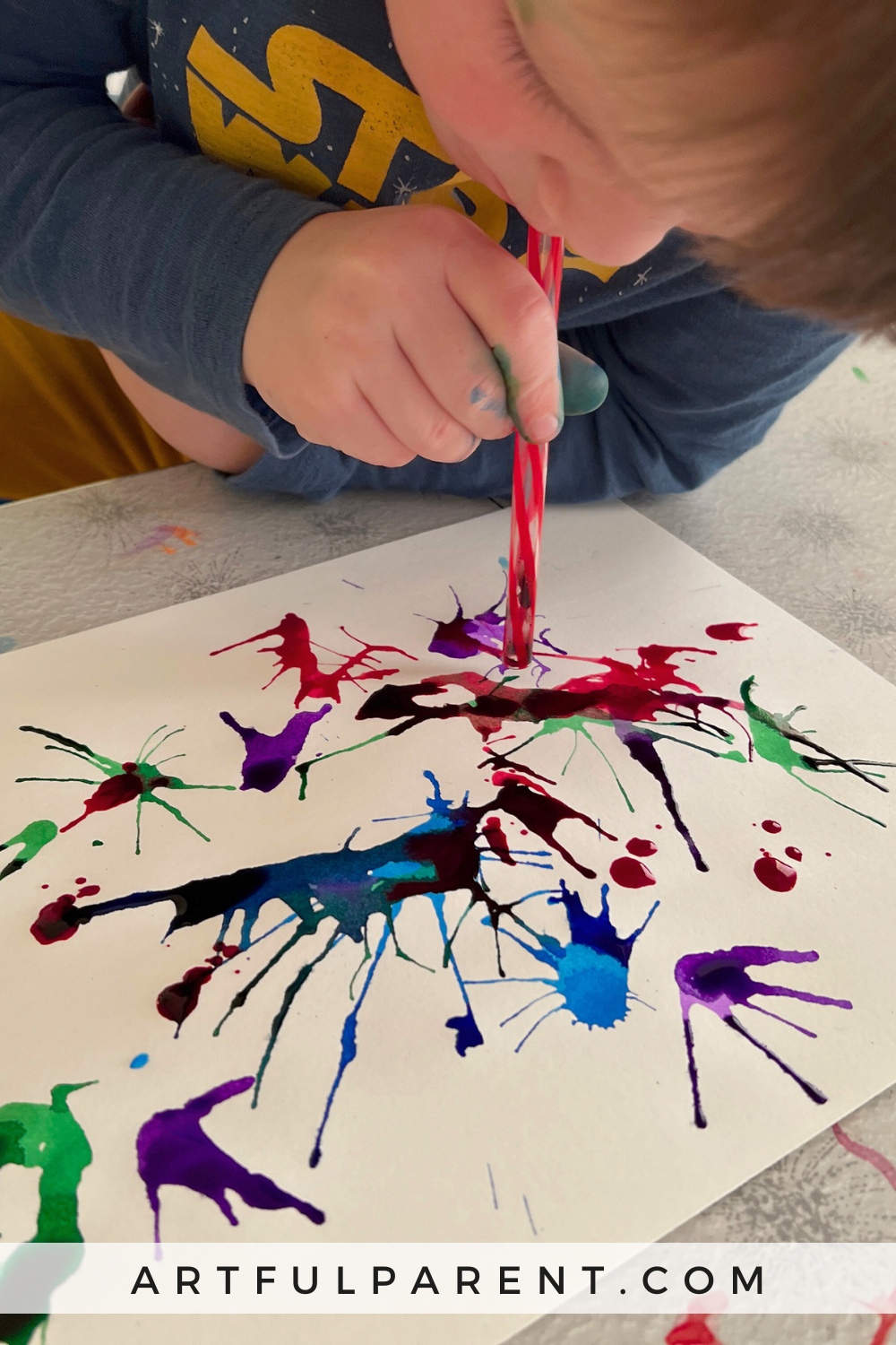 How to Do Blow Painting with Straws
